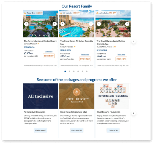 Royal Resort — Ficha de destino