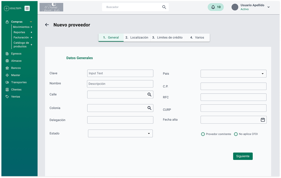 Saitgo — Nuevo proveedor